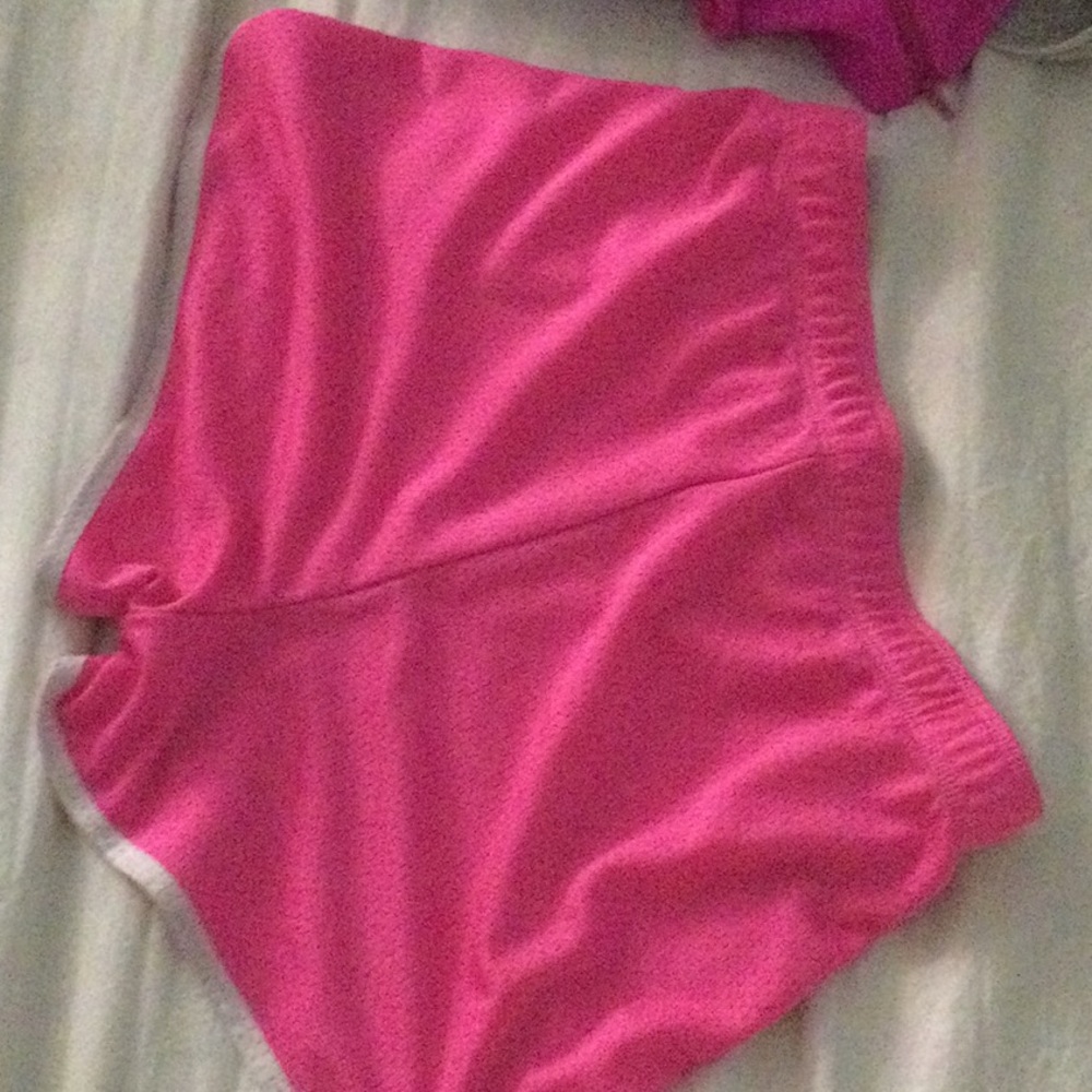 Neon pink justice shorts